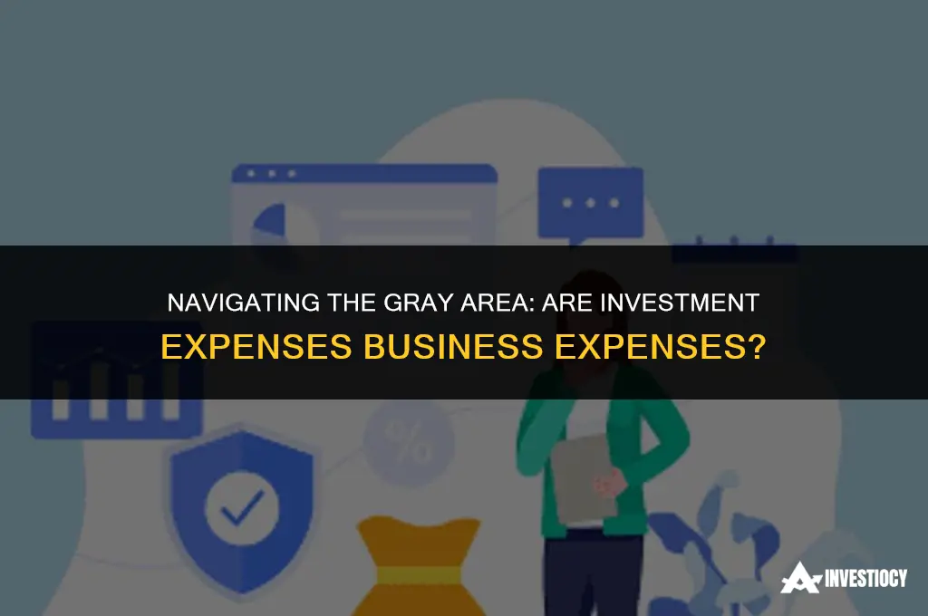 are investment expenses business expenses