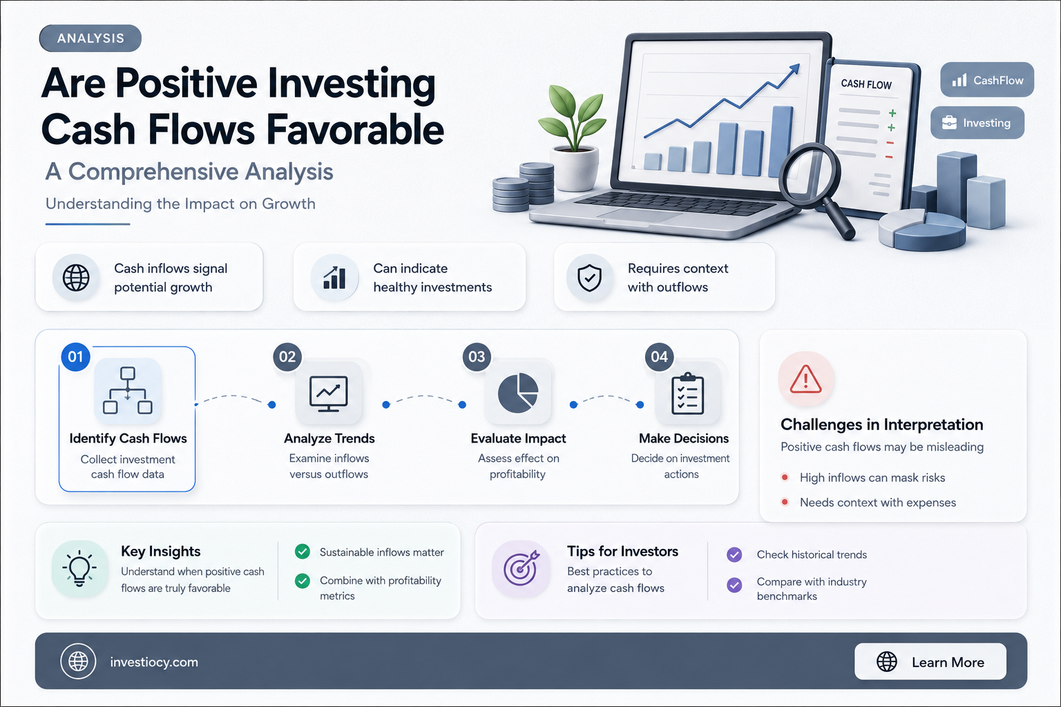 are positive investing cash flows favorable
