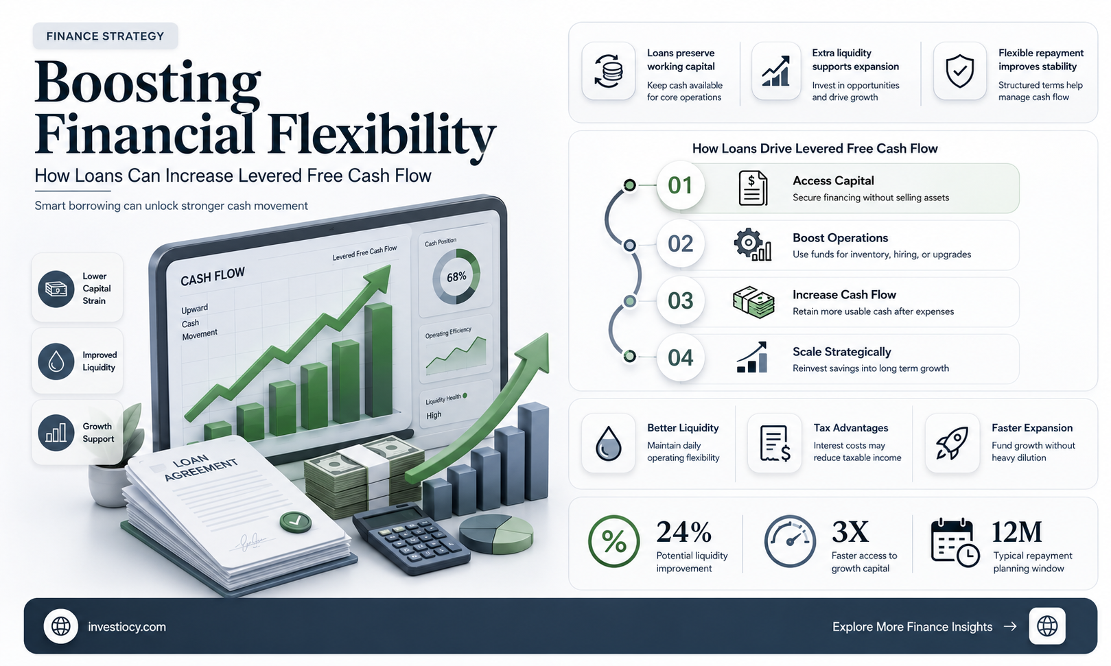 does taking a loan increase levered free cash flow