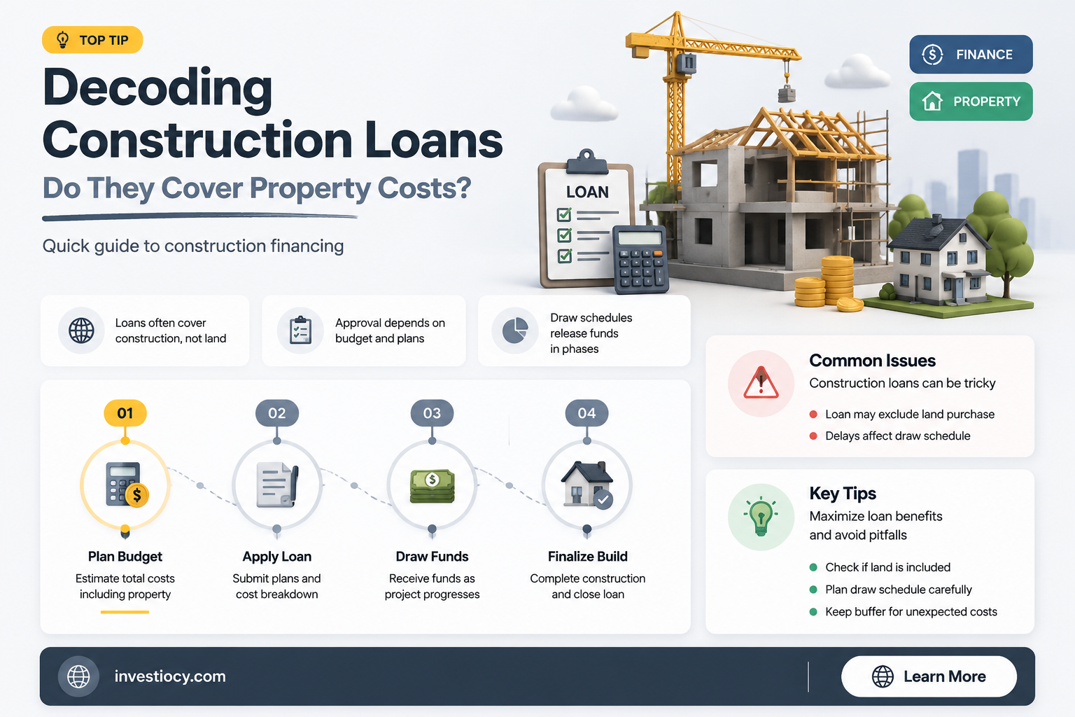 does contruction loan include propery