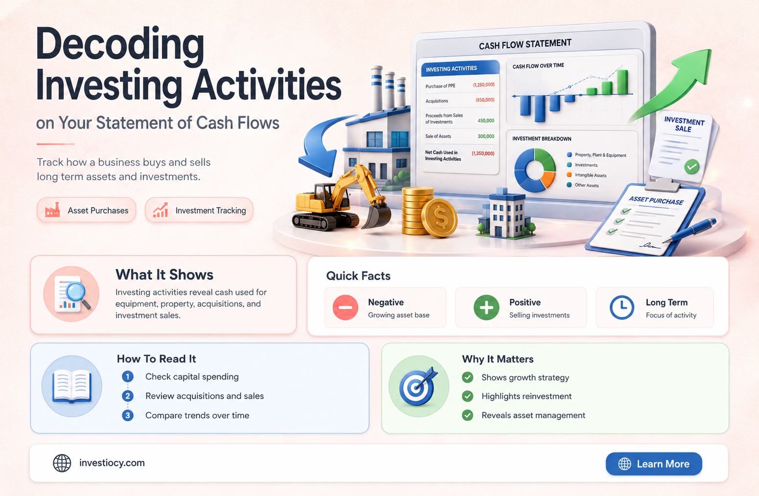 are investing activities on a statement of cash flows