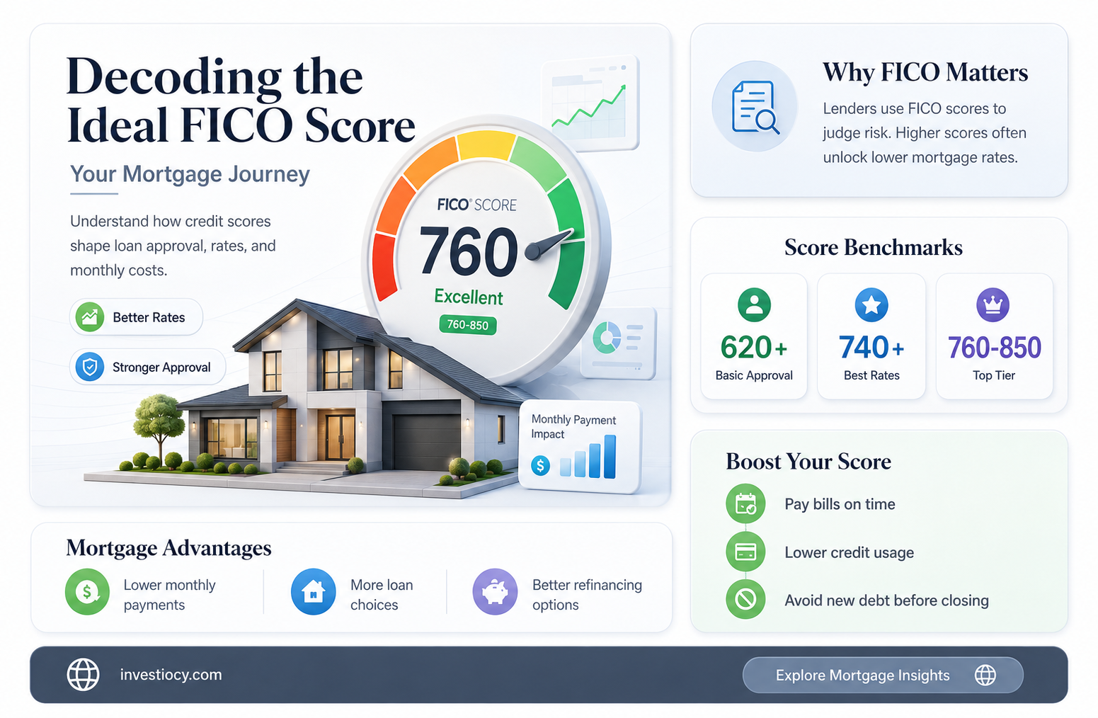 how high should your fico score be for a mortgage