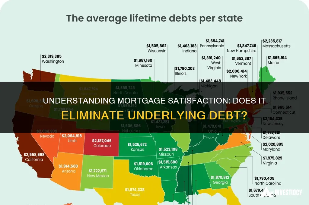 does a satisfaction of mortgage extinguish underlying debt