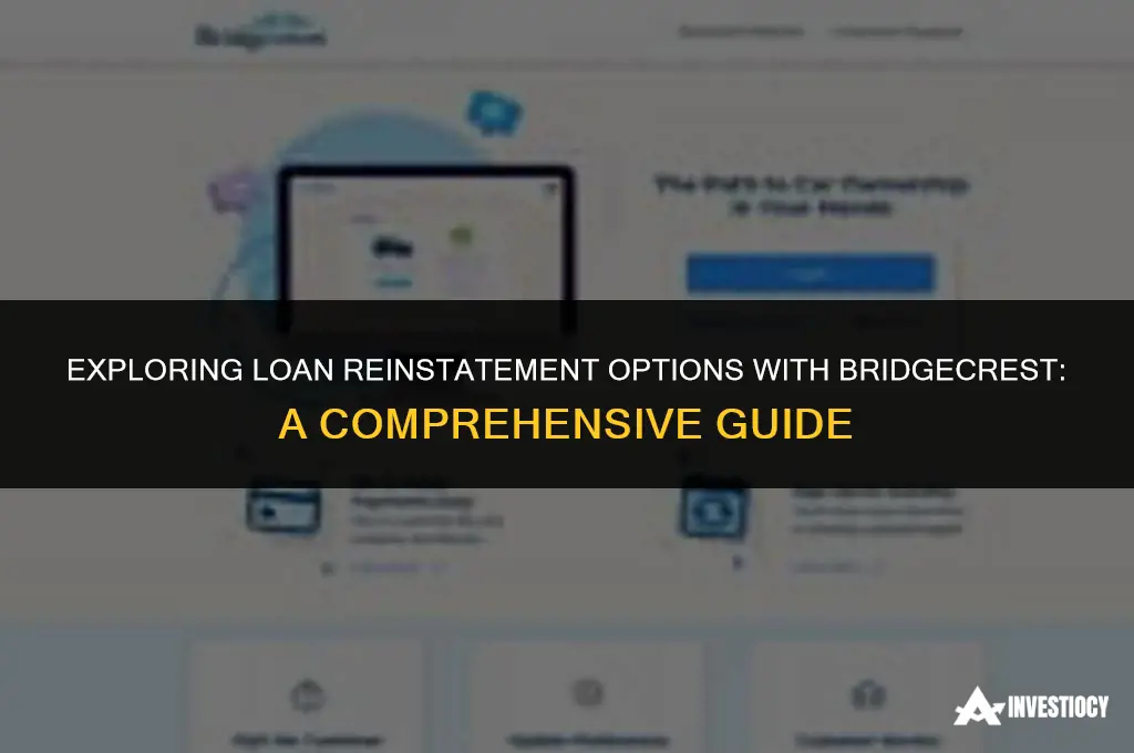 does bridgecrest reinstate loans