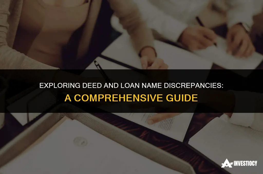 does deed have to have same names as loan