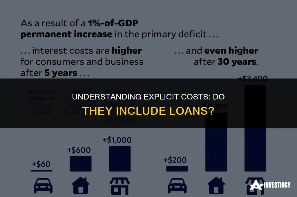 does explicit costs include loans