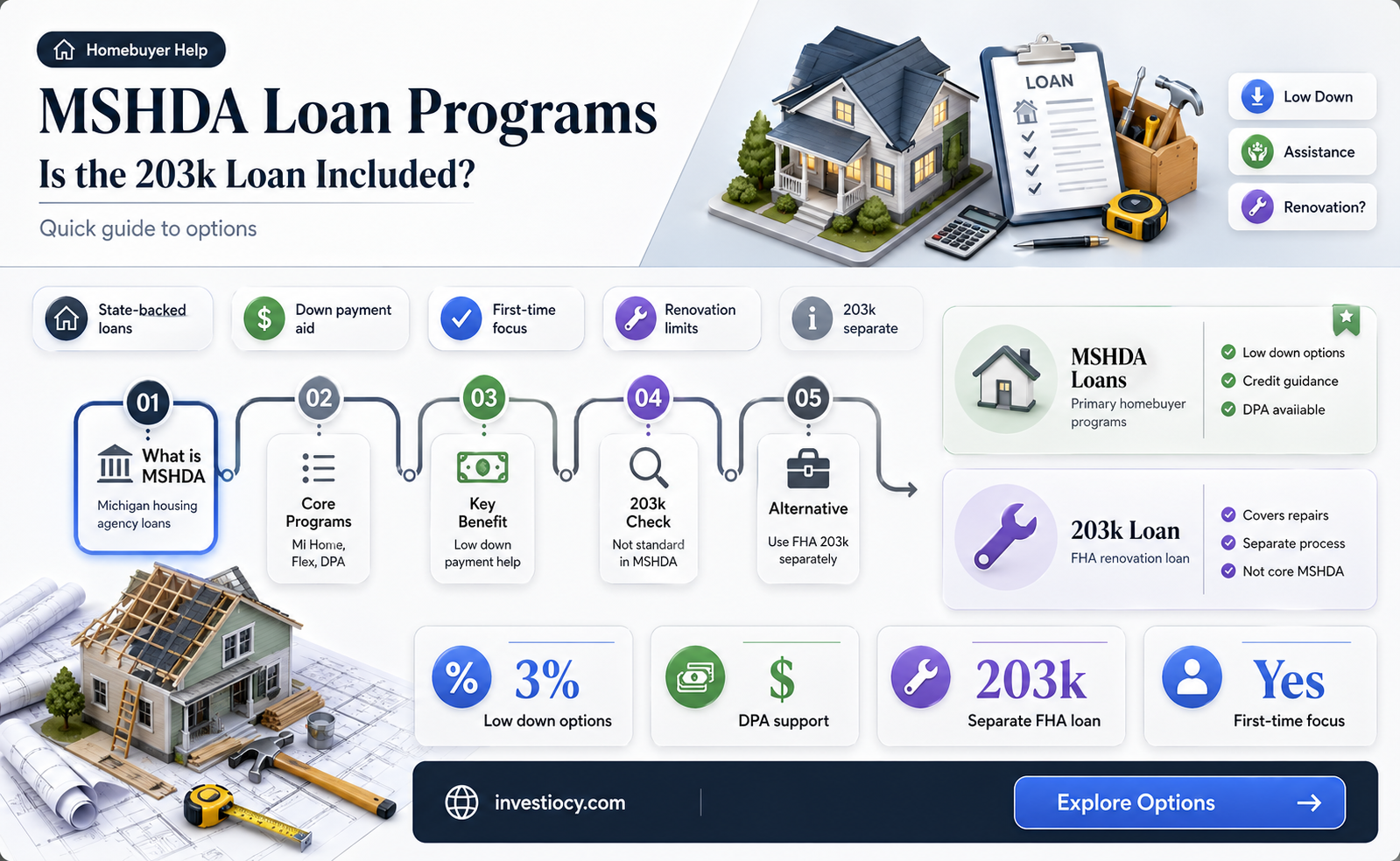 does mshda allow 203k loan