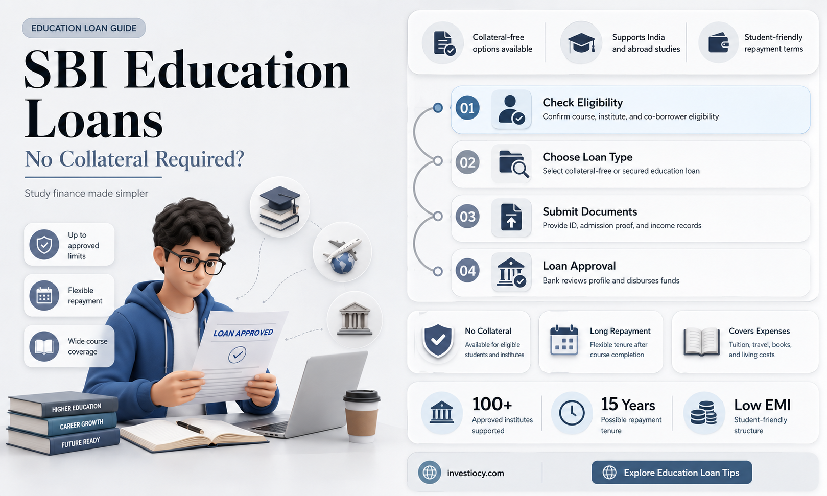 does sbi provide education loan without collateral