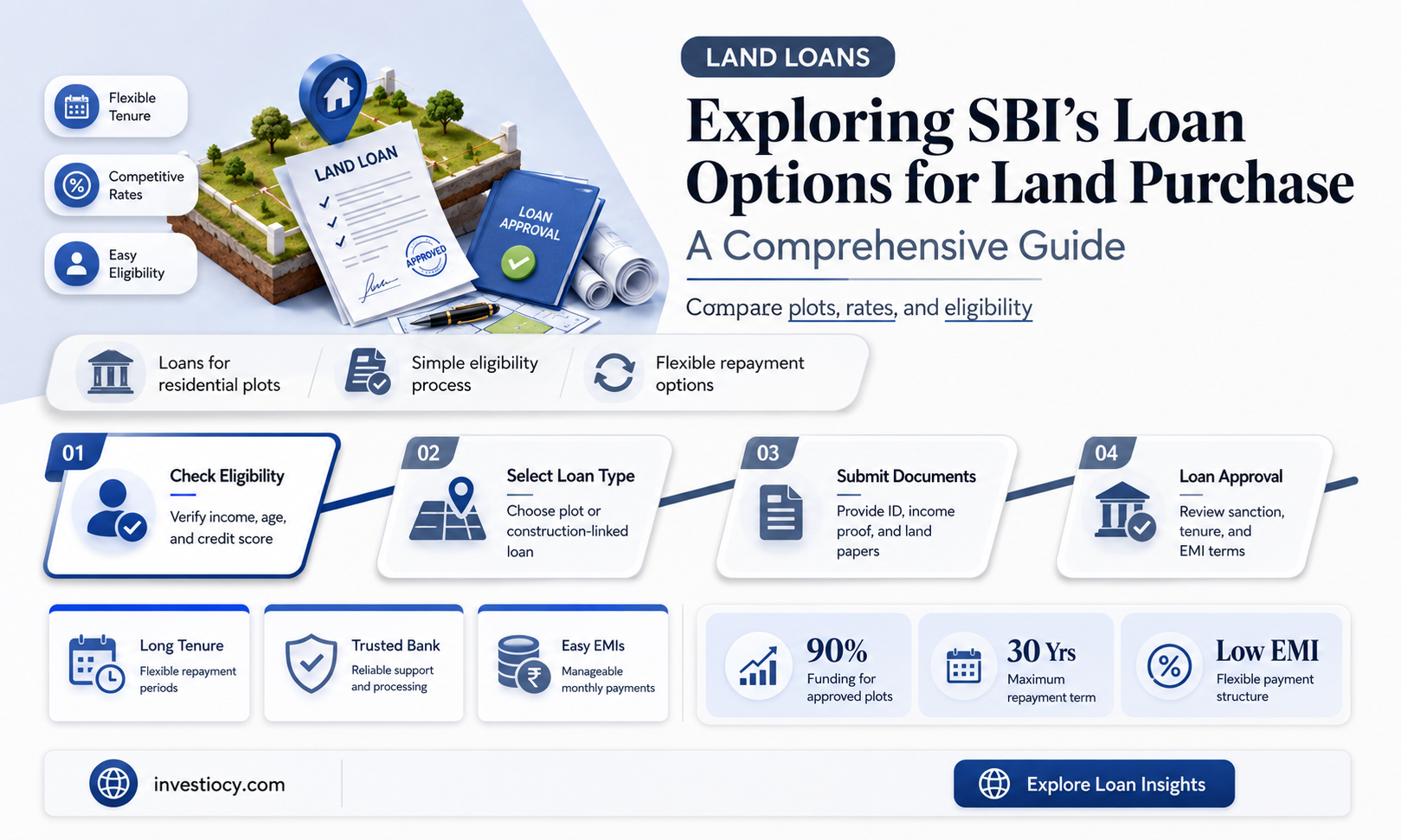 does sbi provide loan for land purchase