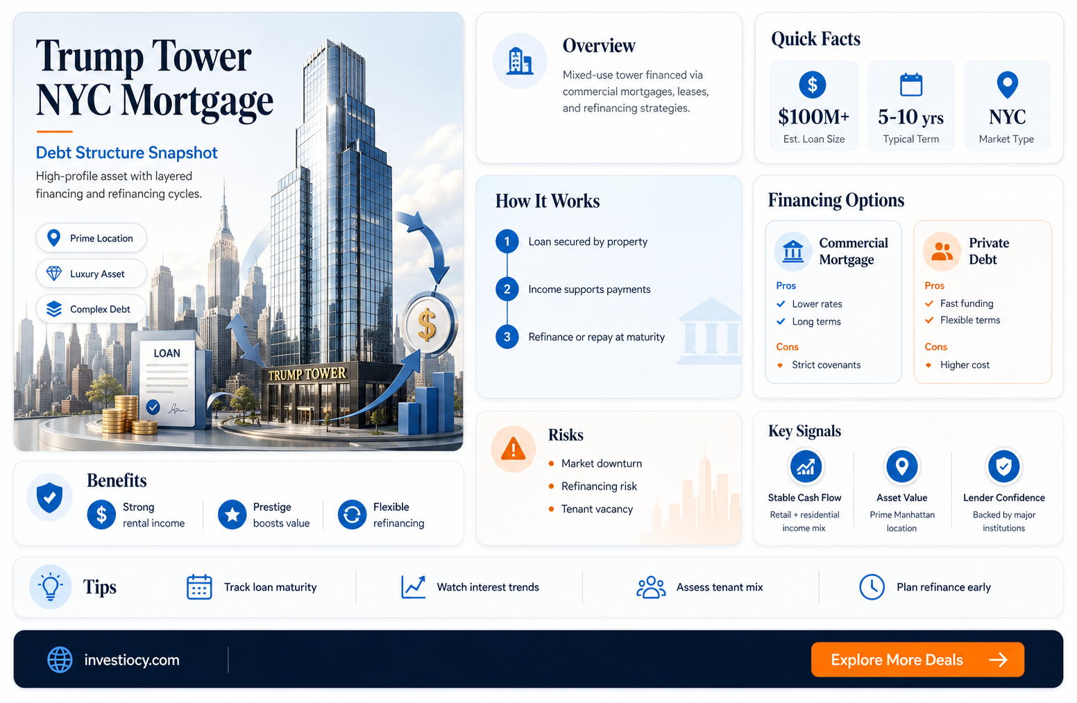 how big is mortgage on trump tower nyc