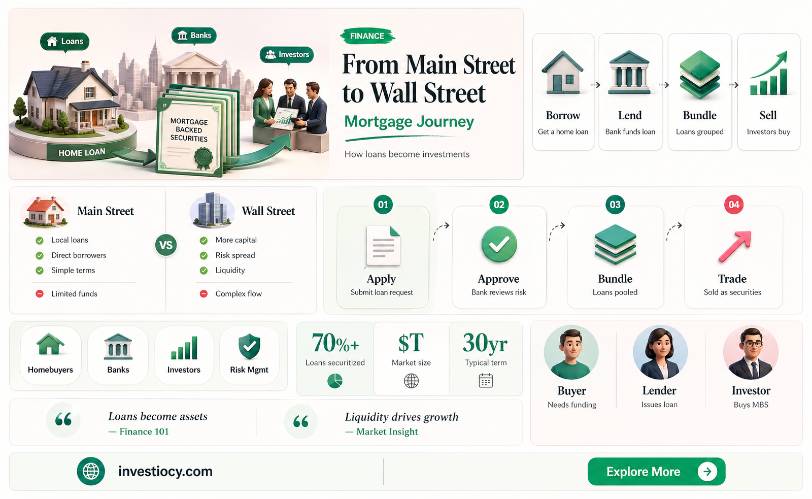 how do mortgages end up on wall street