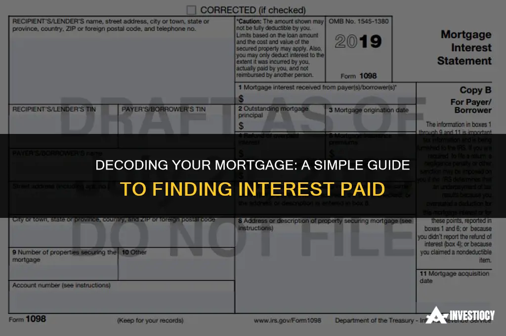 how do i find my mortgage intrest paid