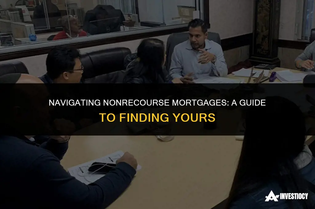 how do i find my mortgage nonrecourse