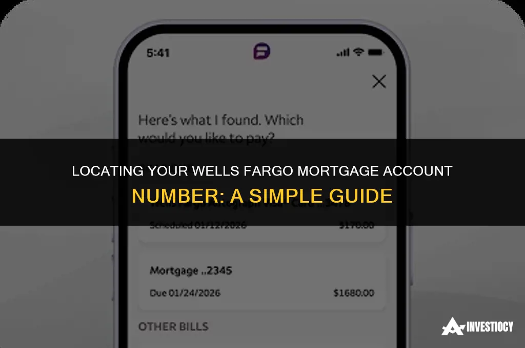 how do i find my wells fargo mortgage account number
