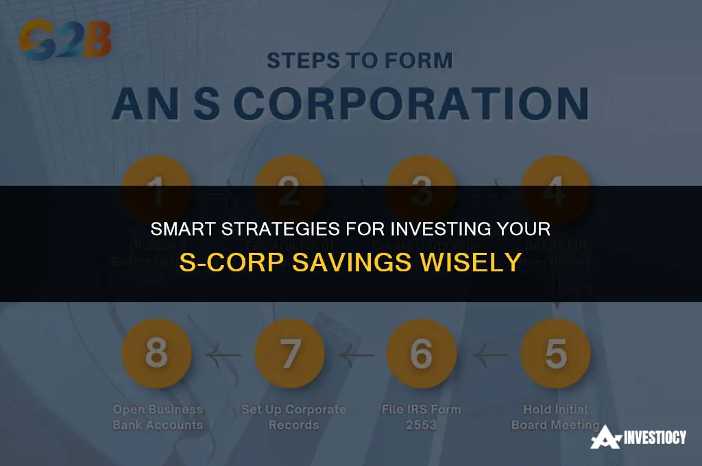 how to invest s-corp savings