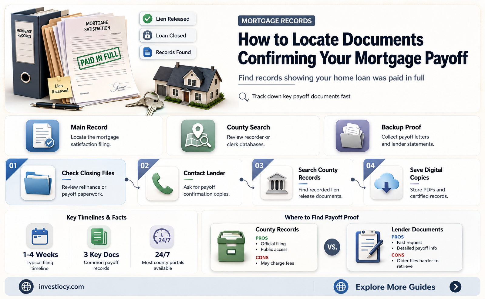 how do i find document showing mortgage paid off