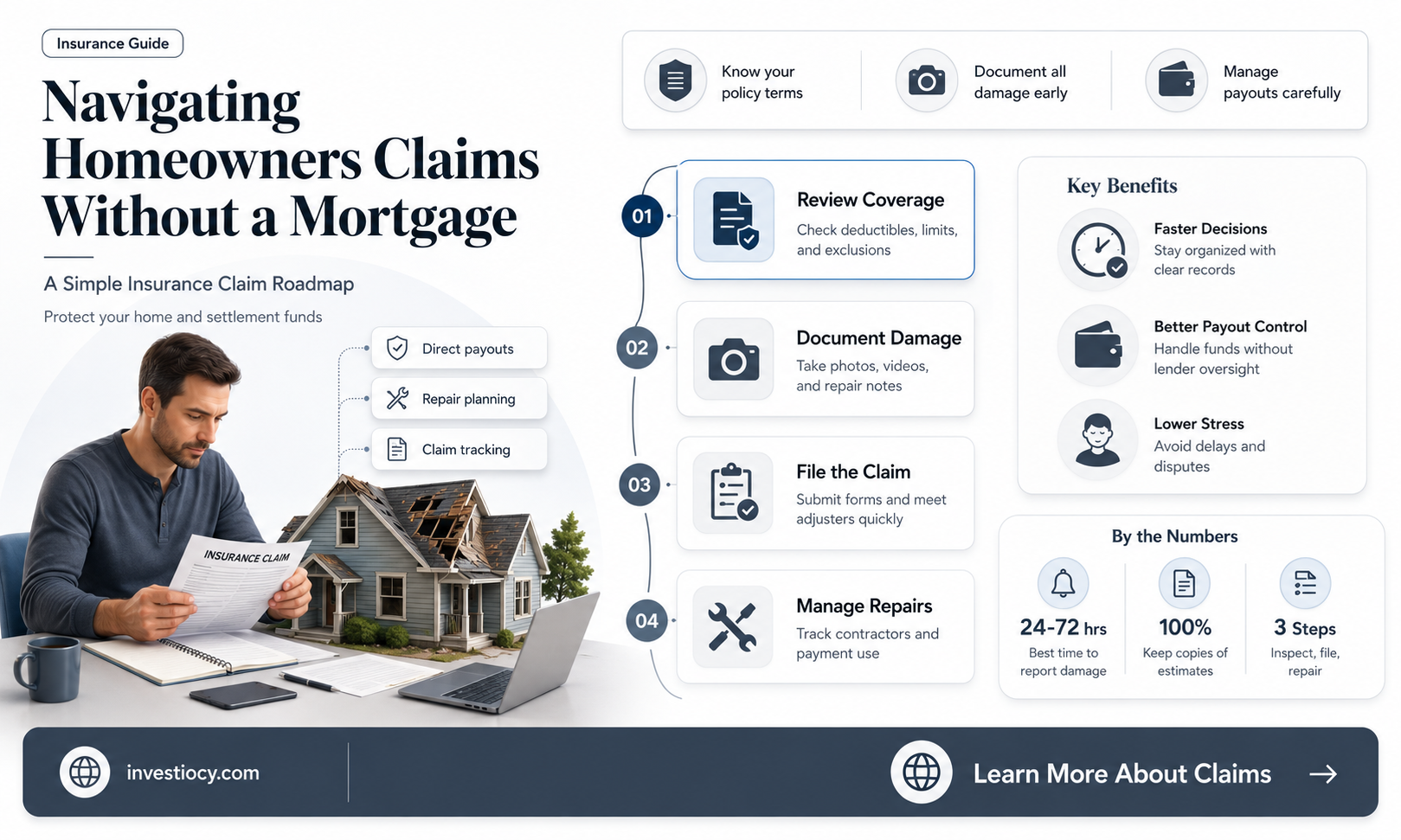 how homeowners claims paid when there is not a mortgage