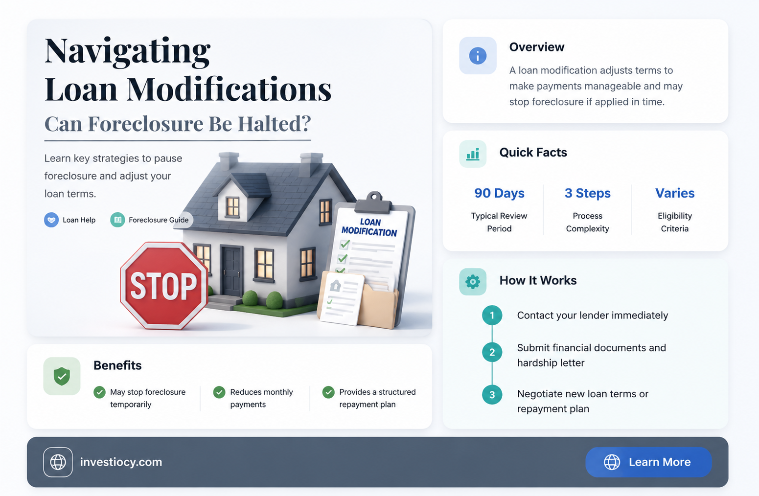 does foreclosure have to stop during loan modifications