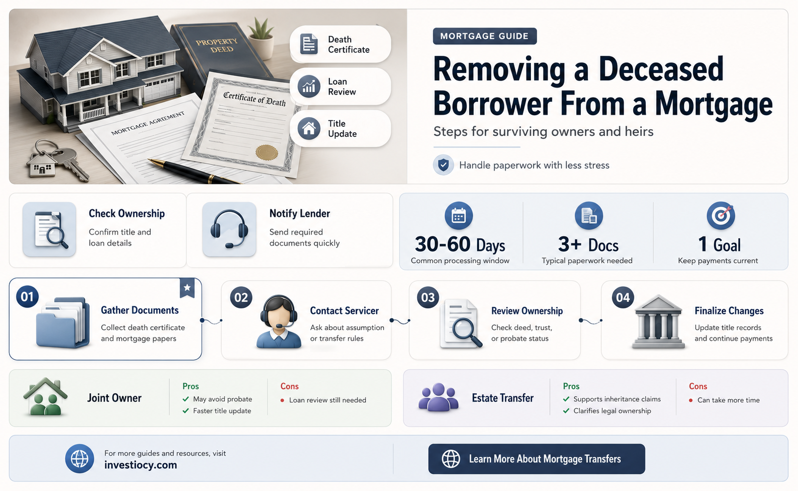 how do you remove a deceased person from a mortgage