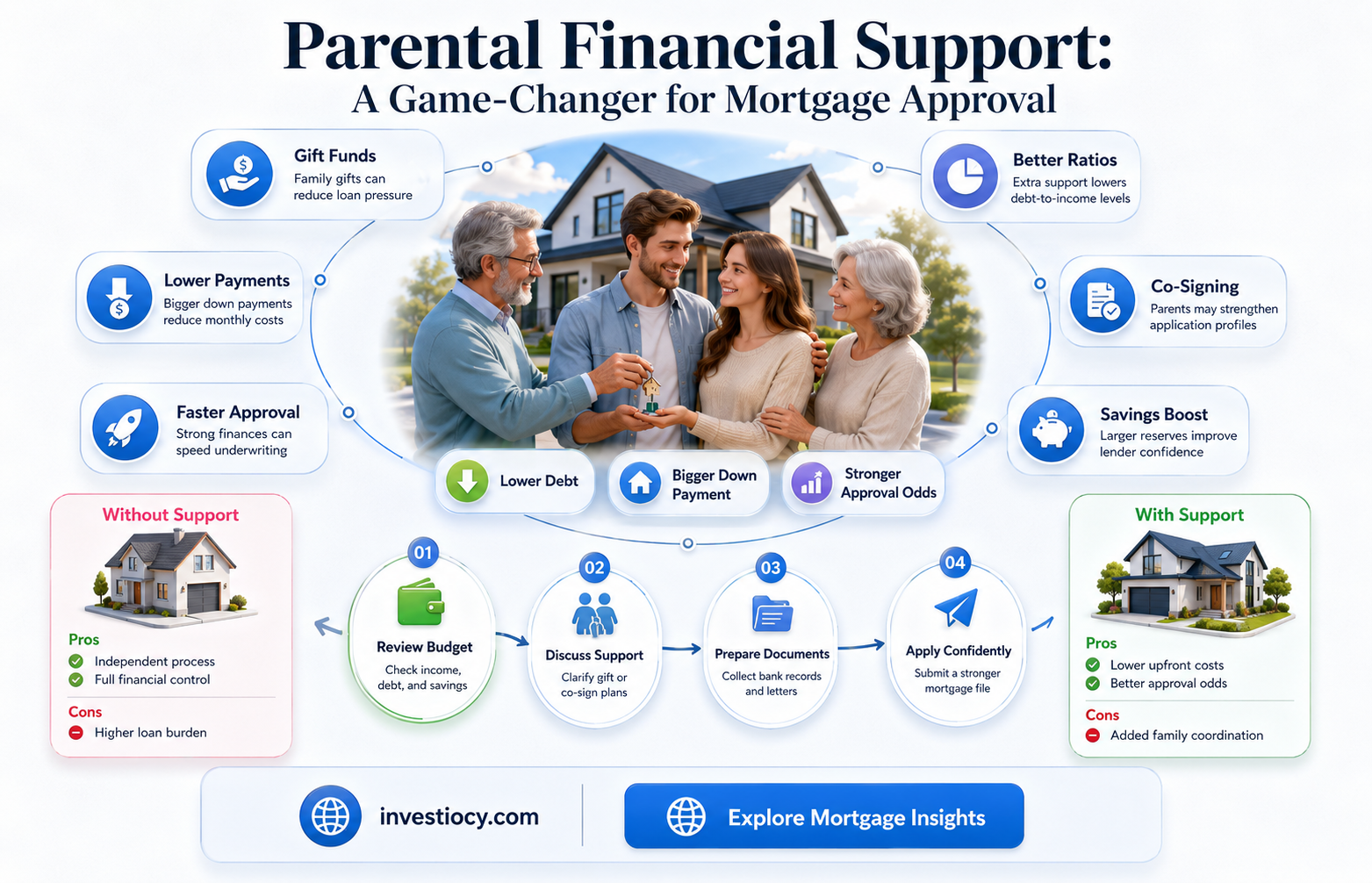 how does money from parents impact mortgage