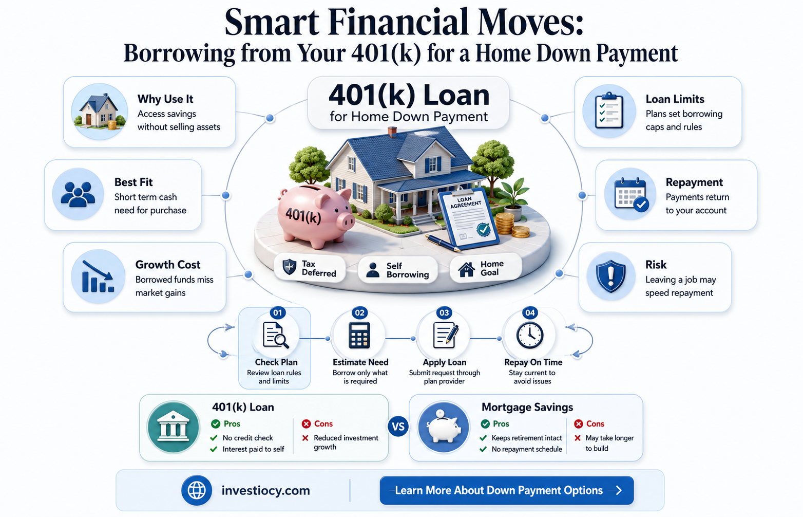 does borrowing from 401k for downpaymemt hurt loan process
