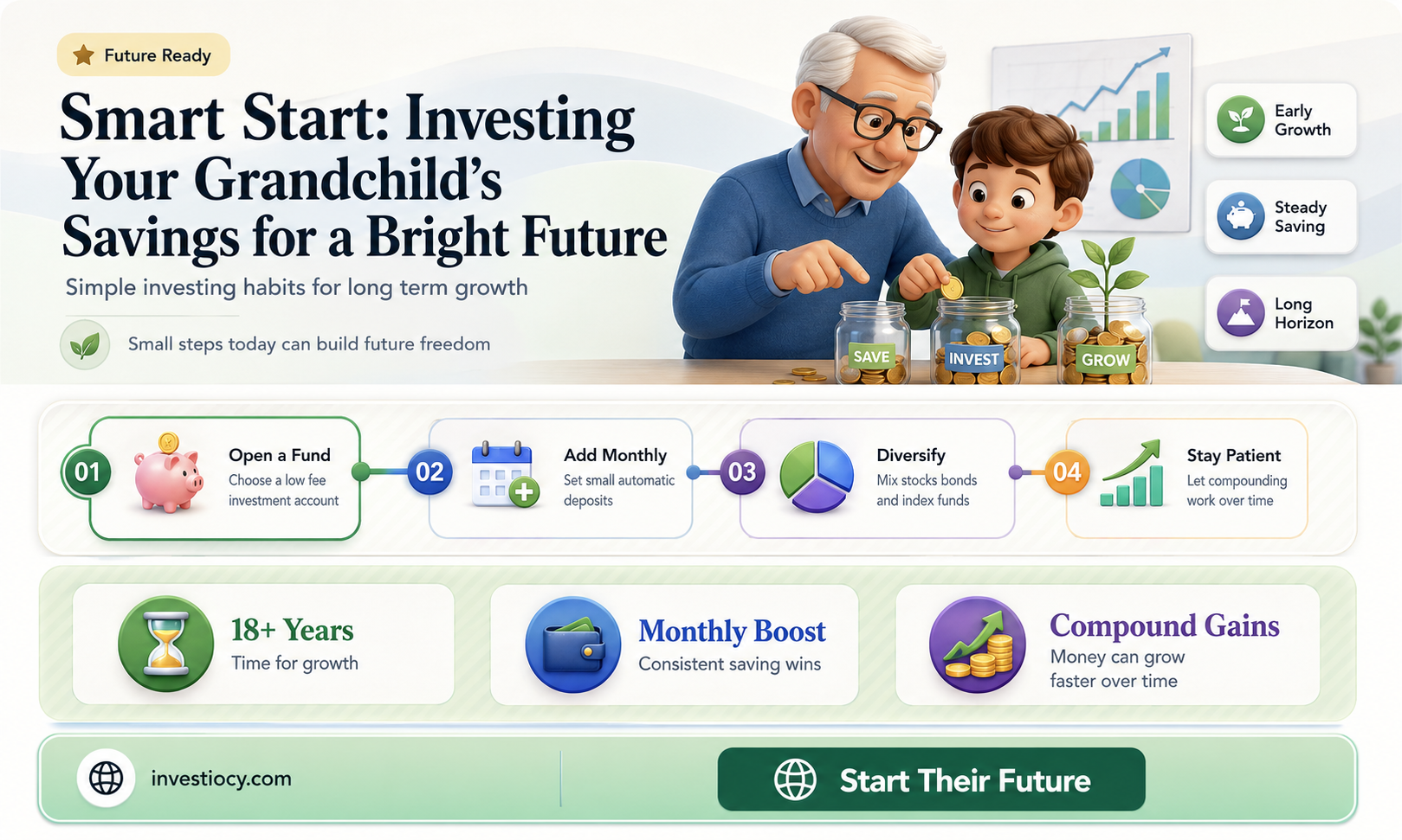 how to invest grandchild savings at young age