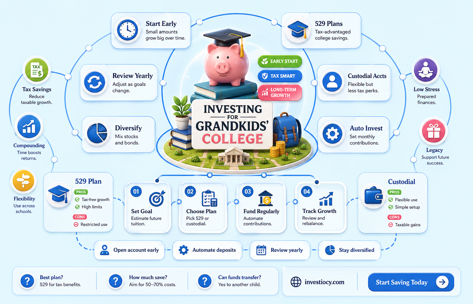 how to invest for college savings for my grandkids
