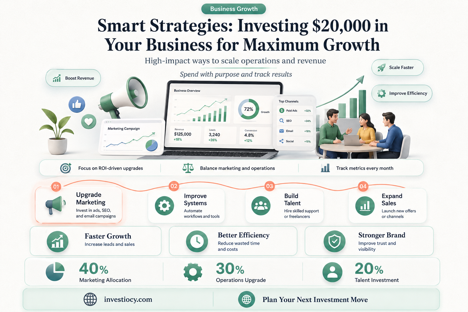 how to invest 20k in a business