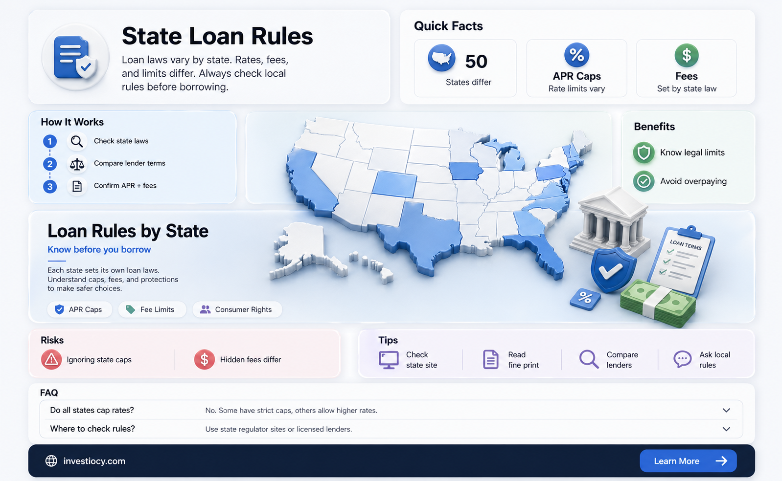 does loan regulations change state to state in usa