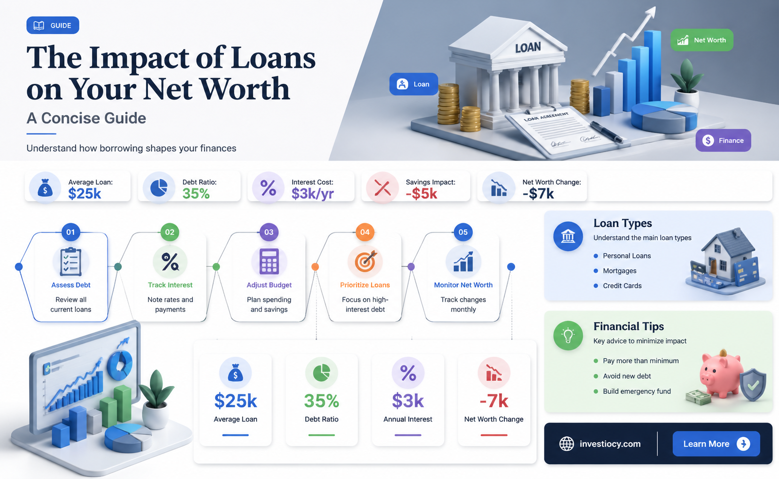 does taking a loan decrease net worth