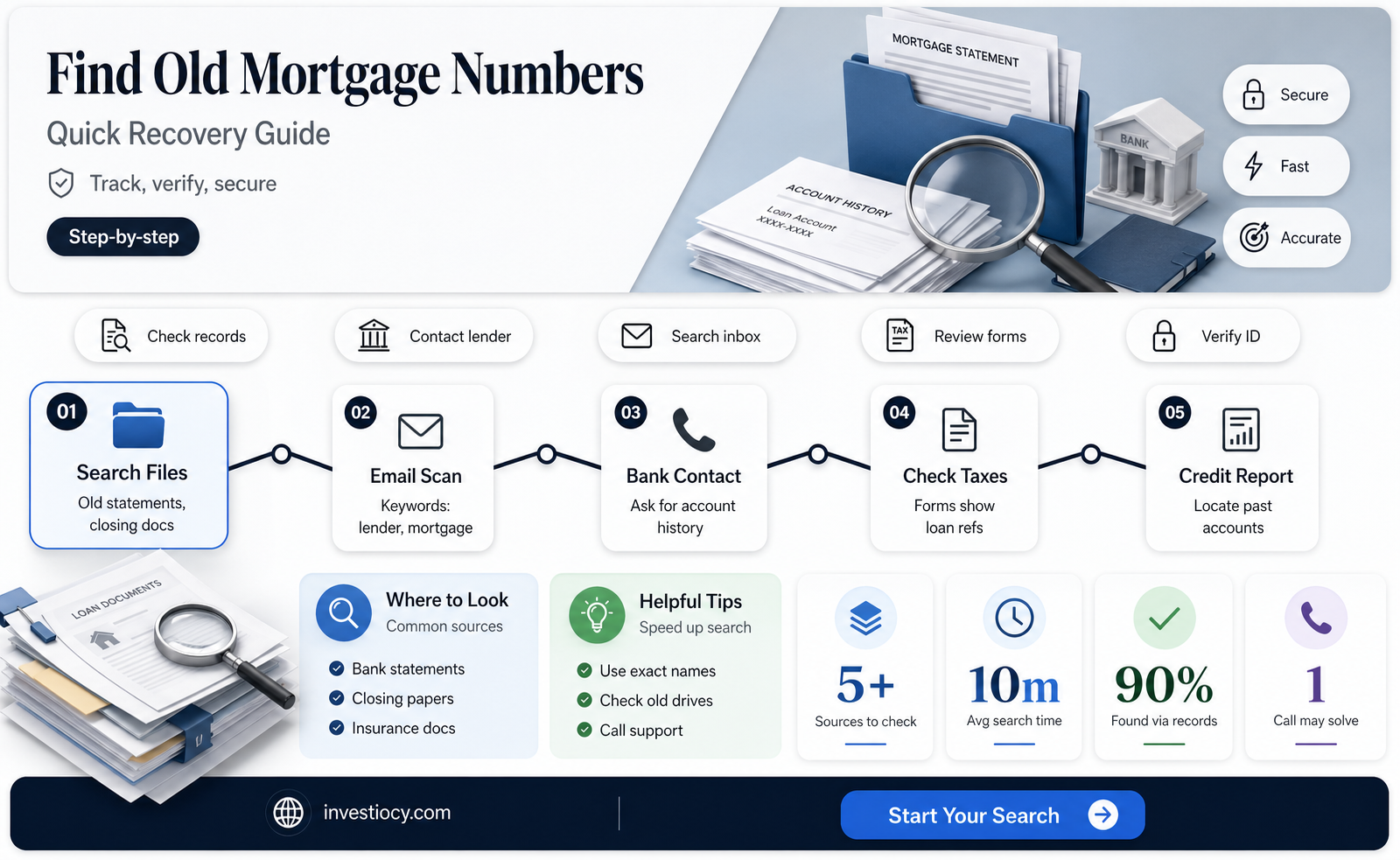 how do i find an old mortgage account number