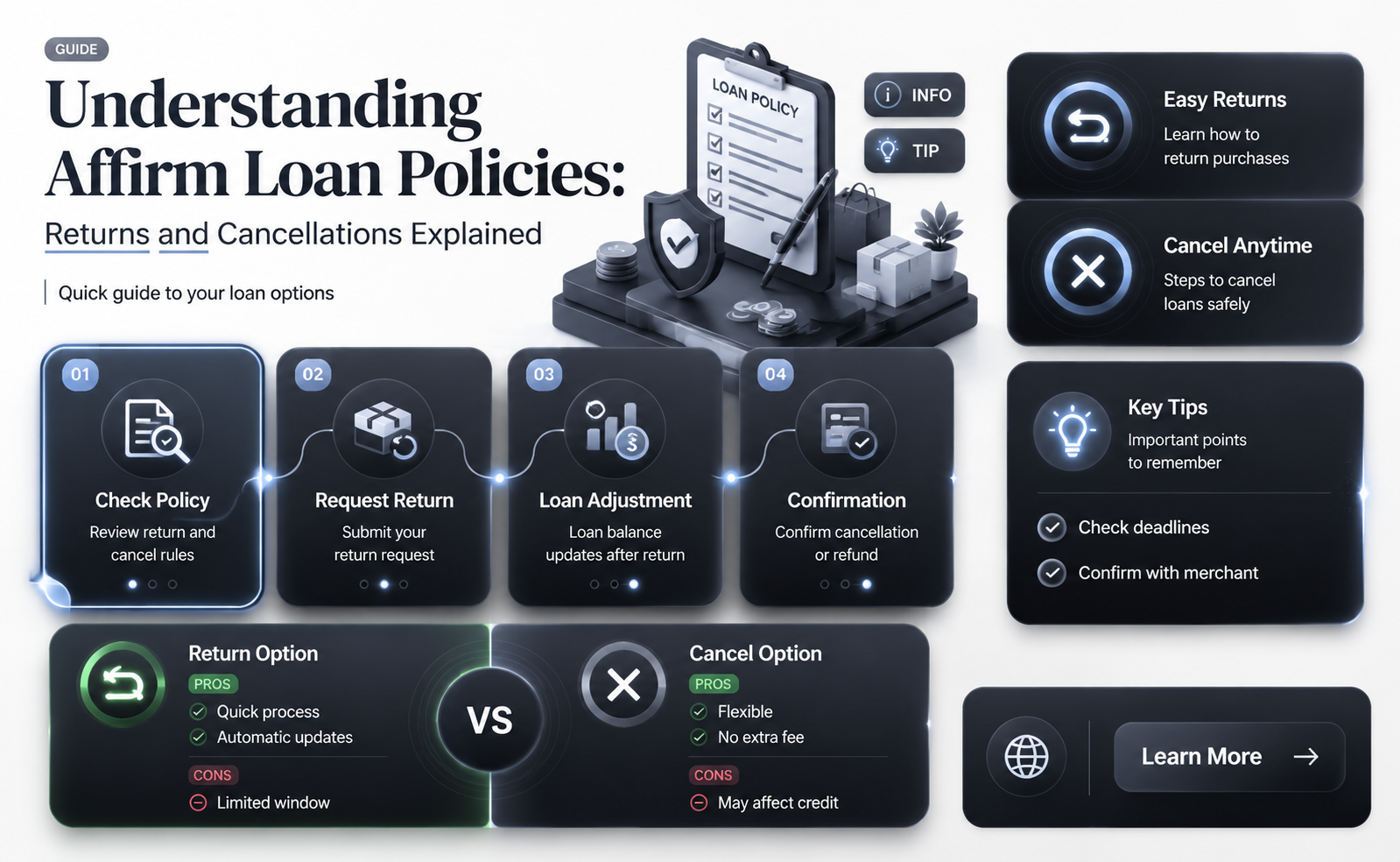 does my affirm loan cancel if i return an item