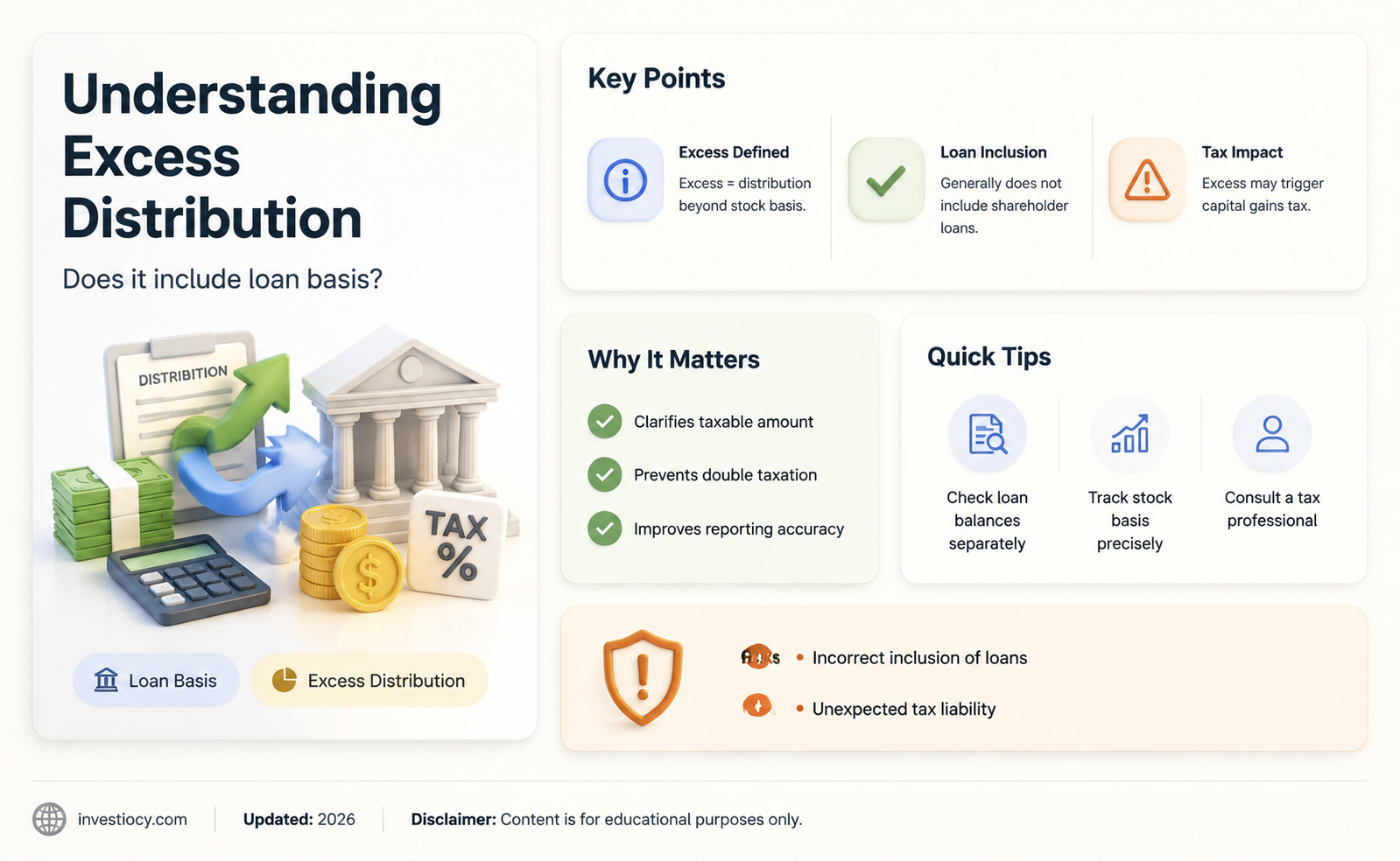 does excess distribution include loan basis