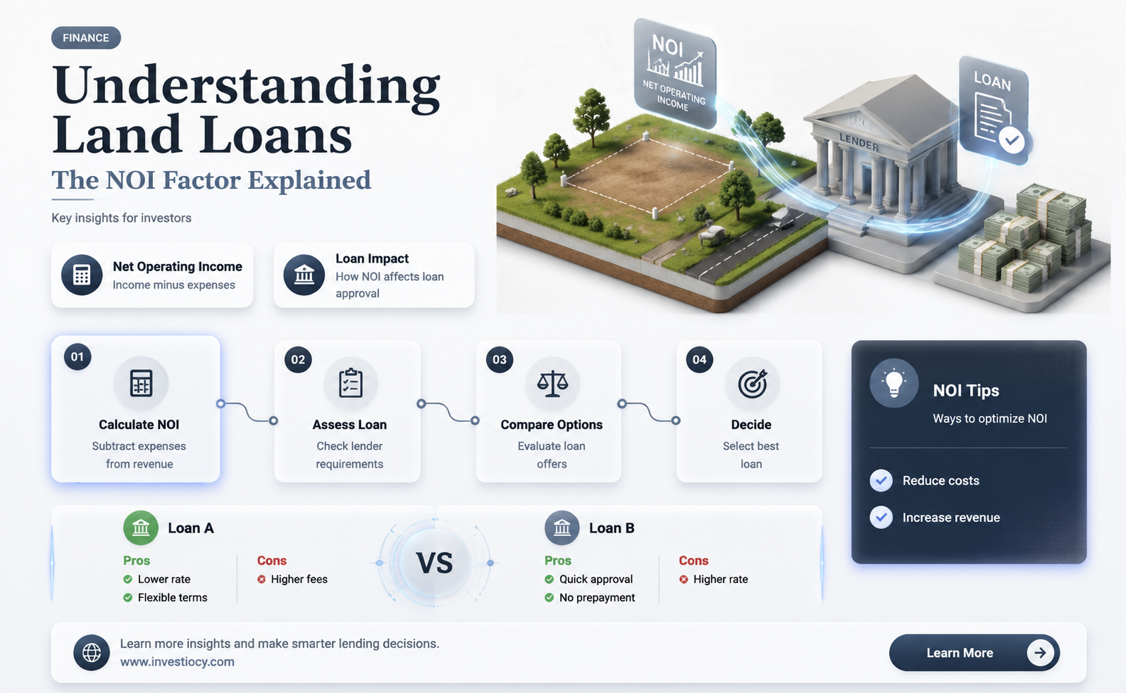 does land loan have a noi