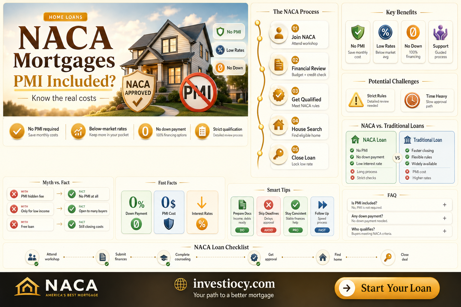 does a naca mortgage have pmi
