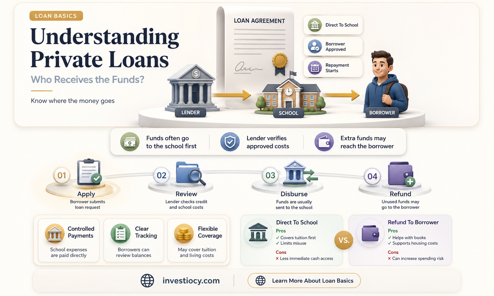 does the private loan just go to me