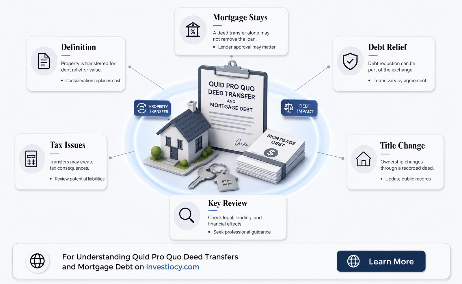 does a quid claim deed tranfer mortgage debt