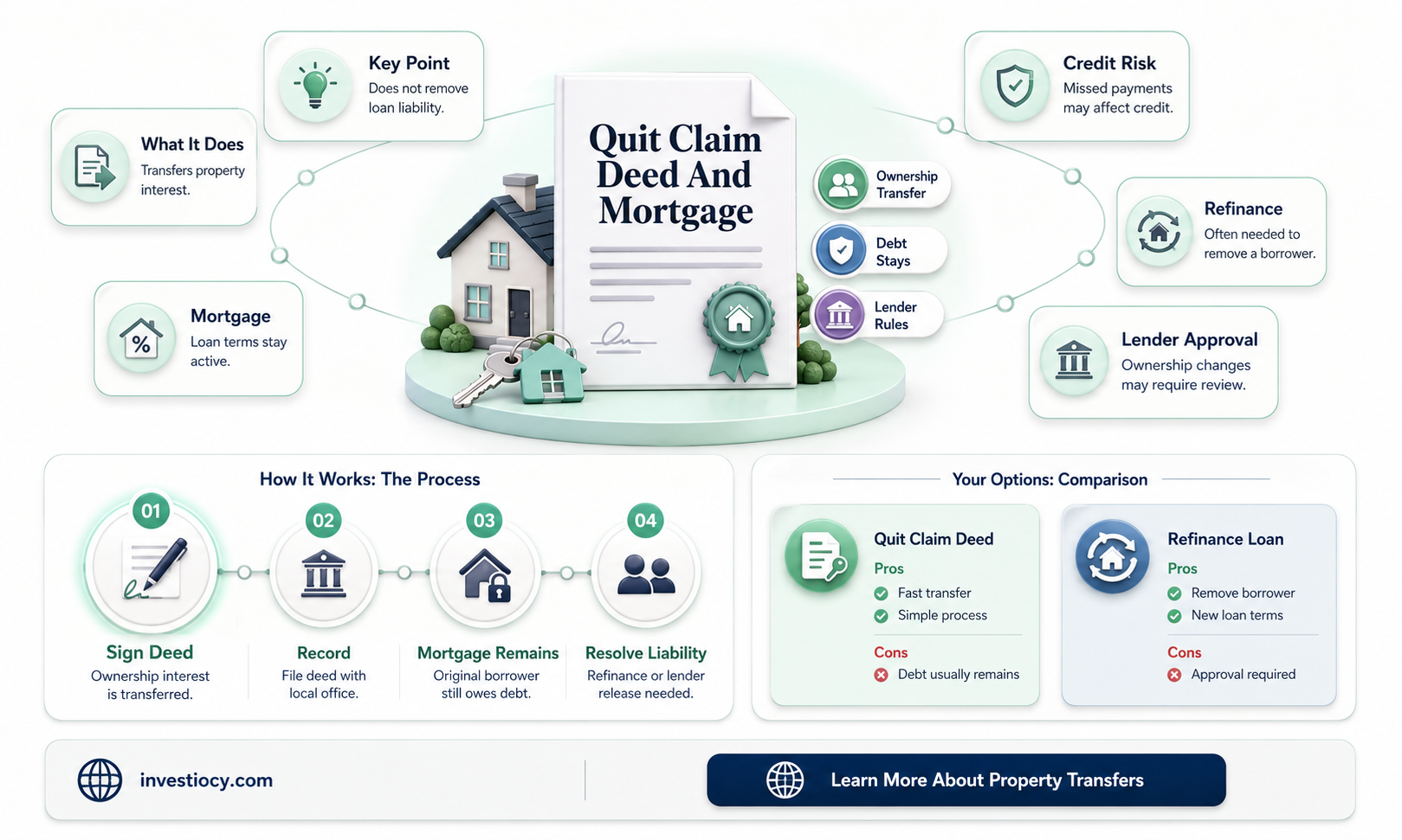 does a quit claim deed remove me from the mortgage
