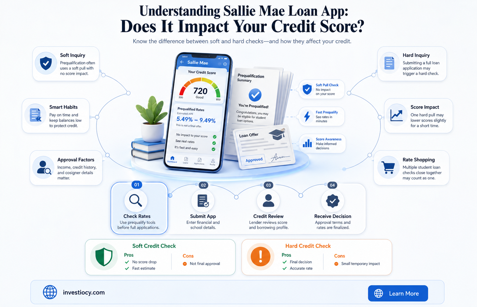 does the sallie mae loan app have a hard inquiry