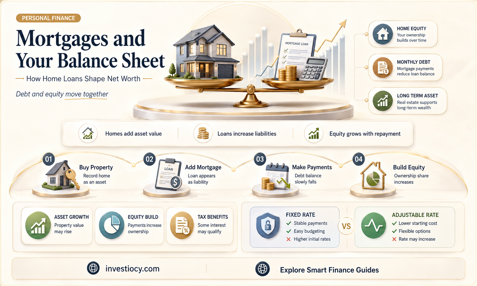 how does mortgage effect balance sheet